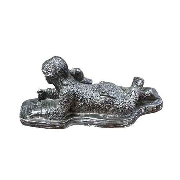 Vintage Pewter Figurine Dear Santa Michael A Ricker Special Edition 1998 USA - Picture 3 of 6